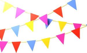 Colorful Banderitas Illustration 